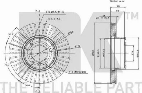 NK 311526 - Brake Disc autospares.lv