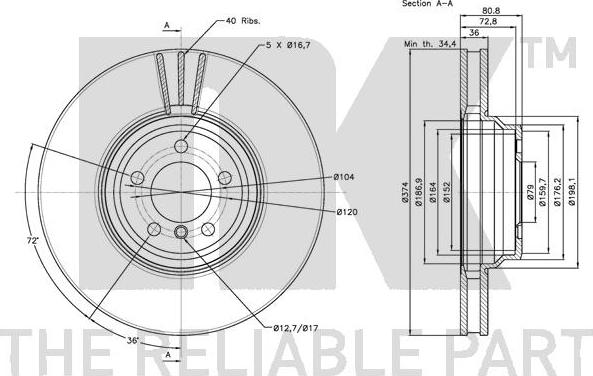 NK 201571 - Brake Disc autospares.lv