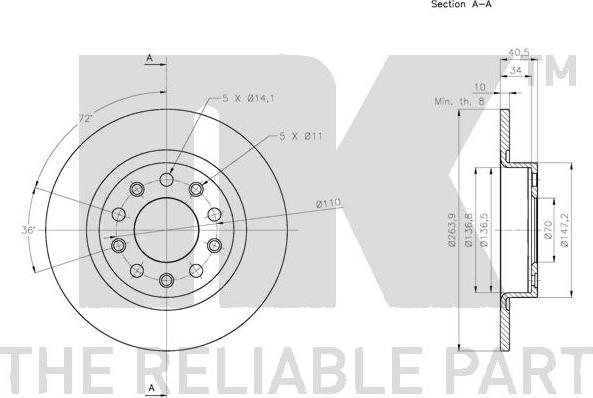 NK 311035 - Brake Disc autospares.lv