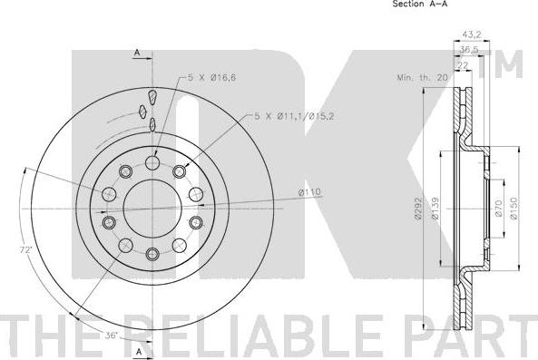 NK 311033 - Brake Disc autospares.lv