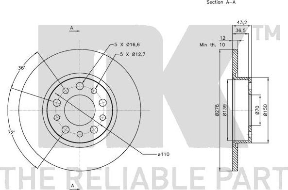 NK 201024 - Brake Disc autospares.lv