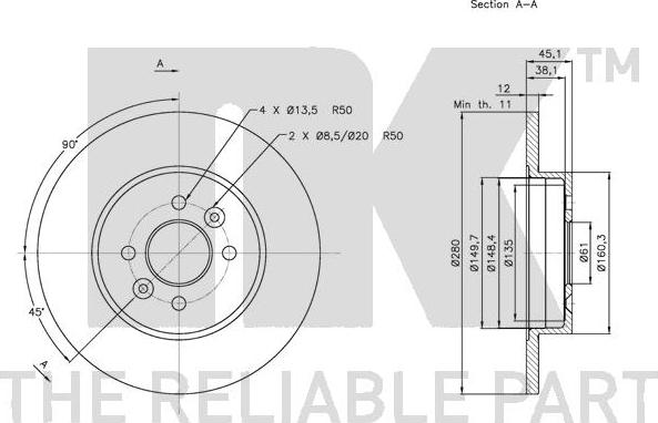 NK 313941 - Brake Disc autospares.lv