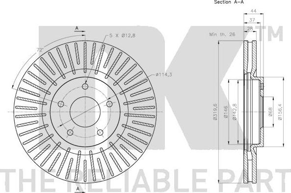 NK 313968 - Brake Disc autospares.lv