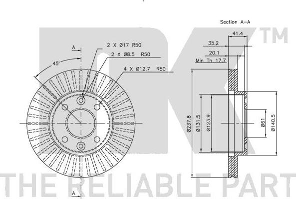 NK 313909 - Brake Disc autospares.lv