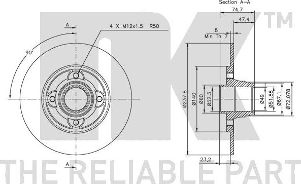 NK 203917 - Brake Disc autospares.lv