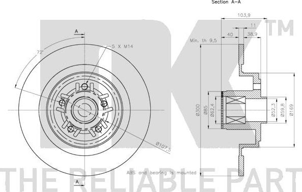 NK 203986 - Brake Disc autospares.lv