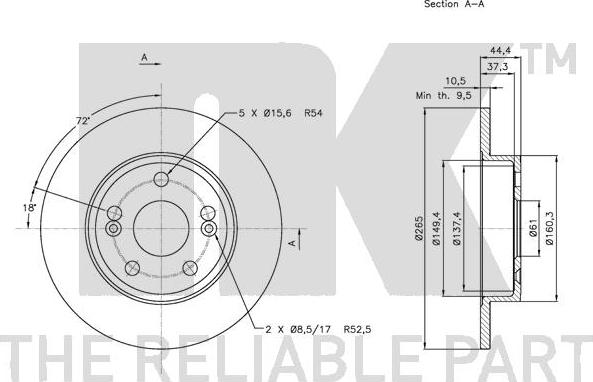 NK 203934 - Brake Disc autospares.lv