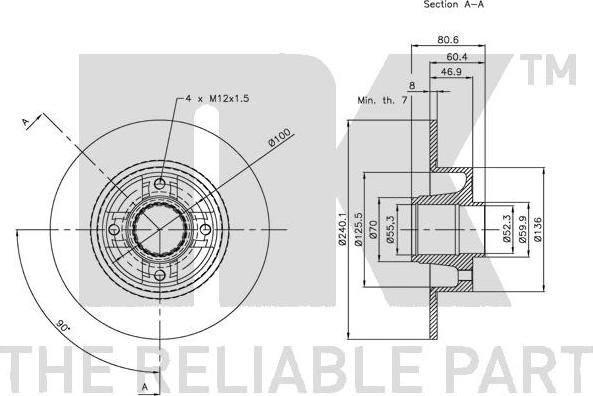 NK 203937 - Brake Disc autospares.lv