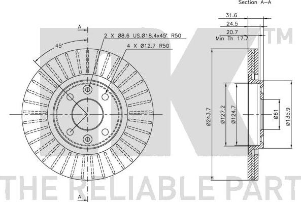 NK 203925 - Brake Disc autospares.lv