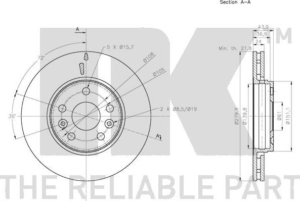 NK 313974 - Brake Disc autospares.lv