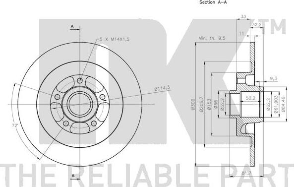 NK 203972 - Brake Disc autospares.lv