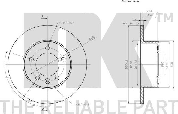 NK 203977 - Brake Disc autospares.lv