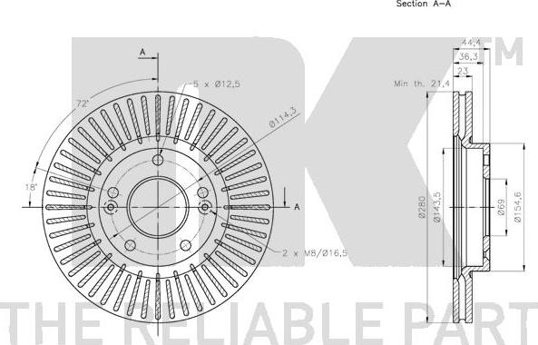 NK 313445 - Brake Disc autospares.lv