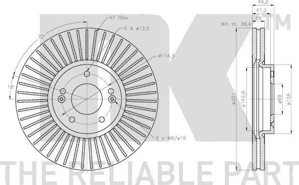 NK 203450 - Brake Disc autospares.lv