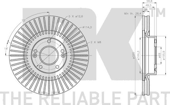 NK 203451 - Brake Disc autospares.lv