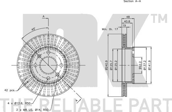 NK 203419 - Brake Disc autospares.lv