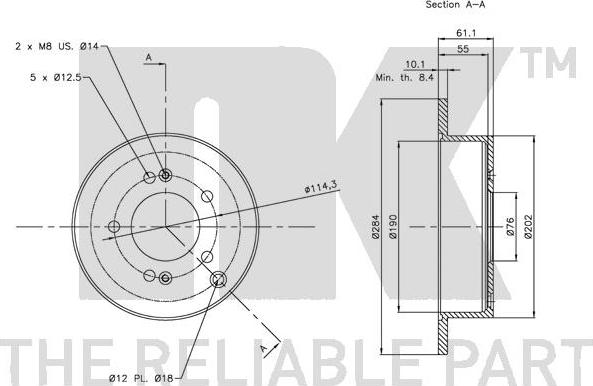 NK 313414 - Brake Disc autospares.lv