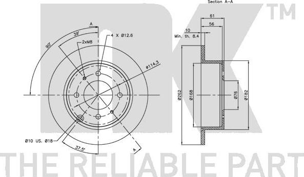 NK 313412 - Brake Disc autospares.lv