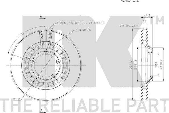 NK 203435 - Brake Disc autospares.lv