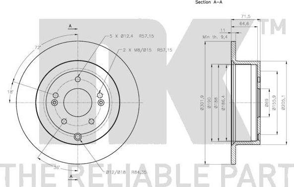 NK 313432 - Brake Disc autospares.lv