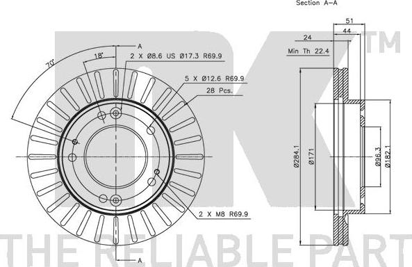 NK 203504 - Brake Disc autospares.lv