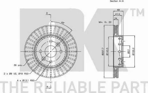 NK 313507 - Brake Disc autospares.lv