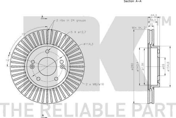 NK 203538 - Brake Disc autospares.lv