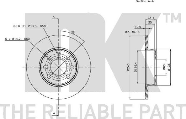 NK 313641 - Brake Disc autospares.lv