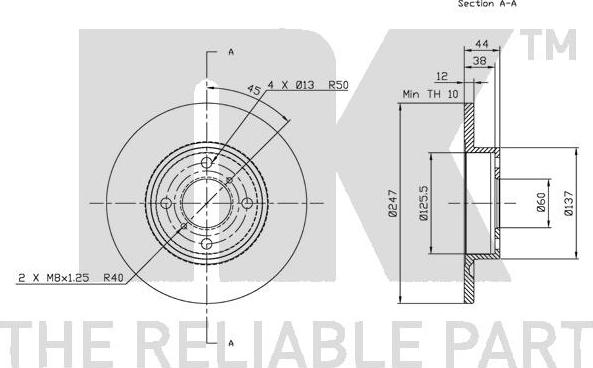 NK 203642 - Brake Disc autospares.lv