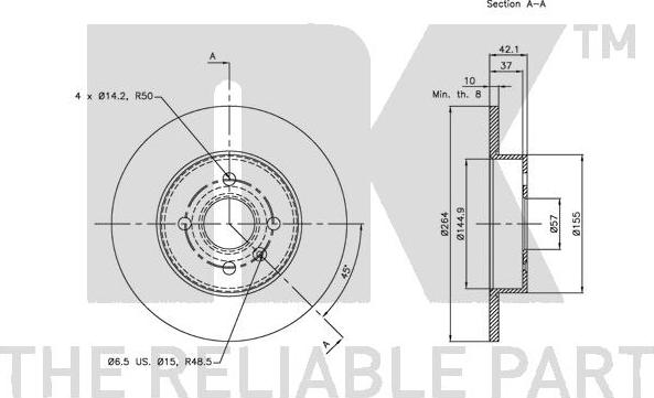 NK 313655 - Brake Disc autospares.lv