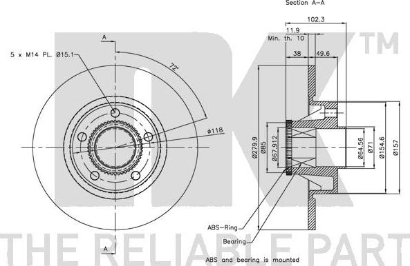 NK 203658 - Brake Disc autospares.lv