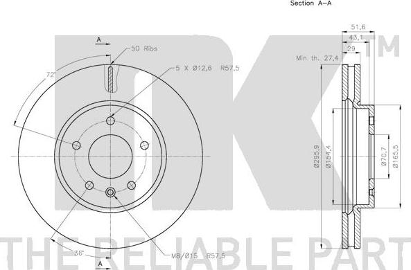 NK 203666 - Brake Disc autospares.lv