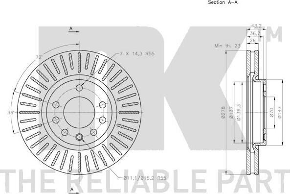 NK 203660 - Brake Disc autospares.lv