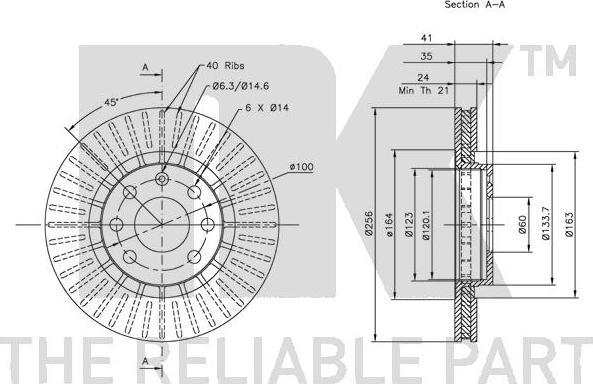 NK 203613 - Brake Disc autospares.lv