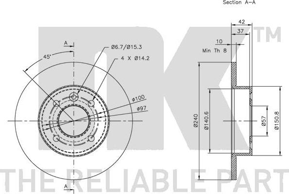 NK 313633 - Brake Disc autospares.lv