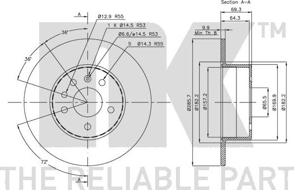 NK 203624 - Brake Disc autospares.lv