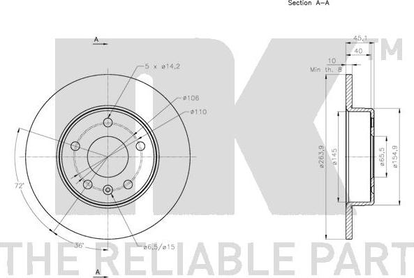 NK 313674 - Brake Disc autospares.lv