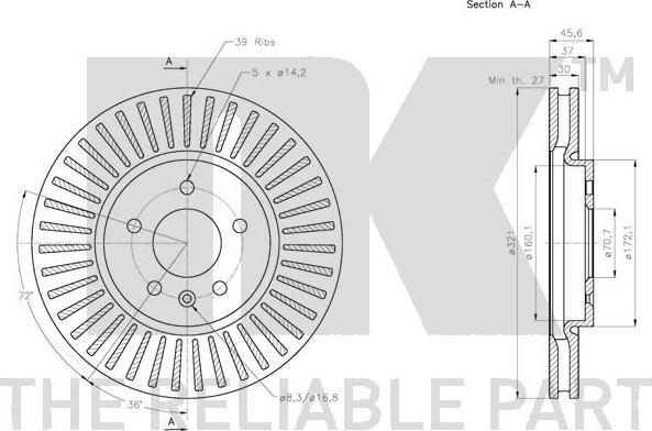 NK 313675 - Brake Disc autospares.lv