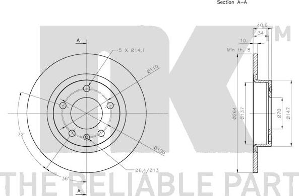 NK 203672 - Brake Disc autospares.lv