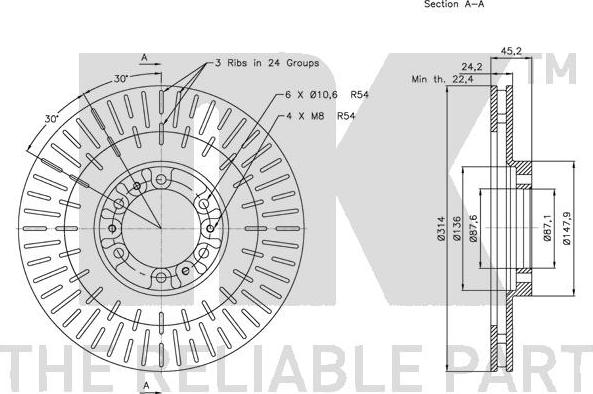 NK 203044 - Brake Disc autospares.lv