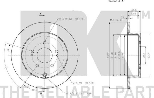 NK 313053 - Brake Disc autospares.lv