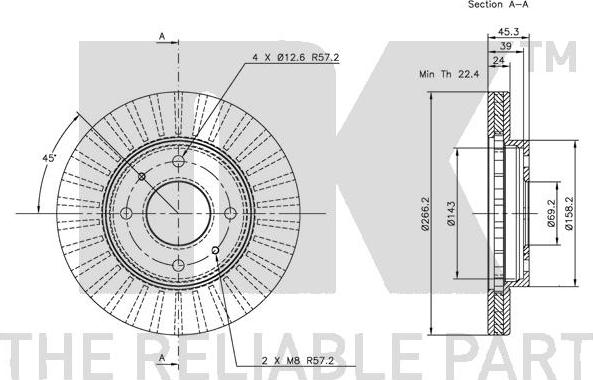 NK 203008 - Brake Disc autospares.lv