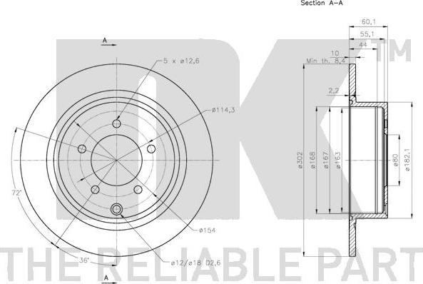 NK 203083 - Brake Disc autospares.lv