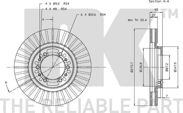 NK 203028 - Brake Disc autospares.lv