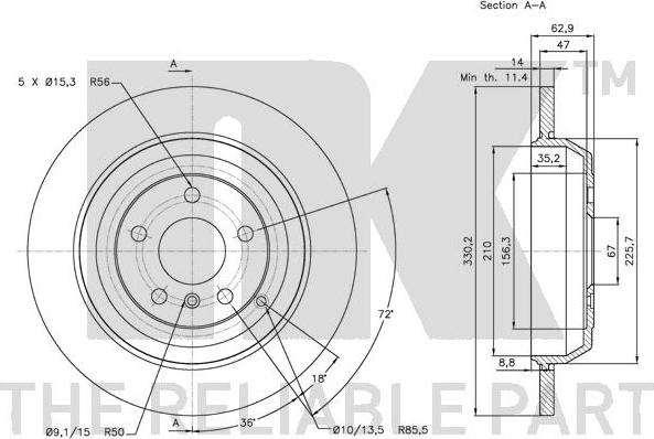 NK 313391 - Brake Disc autospares.lv