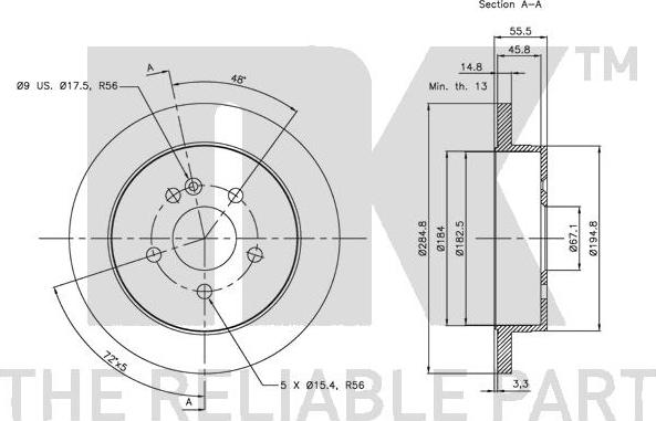 NK 313354 - Brake Disc autospares.lv