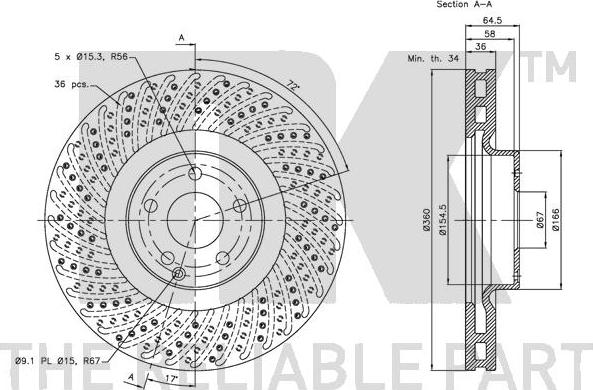 NK 313366 - Brake Disc autospares.lv