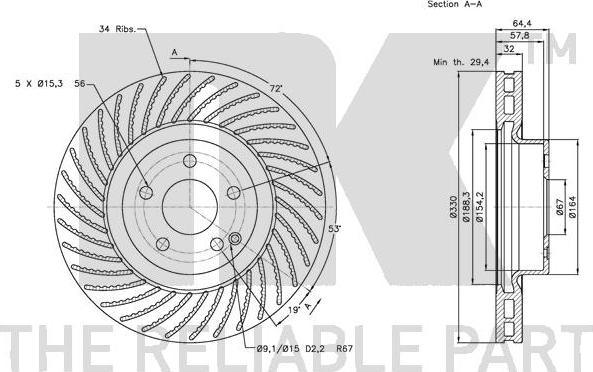 NK 313361 - Brake Disc autospares.lv