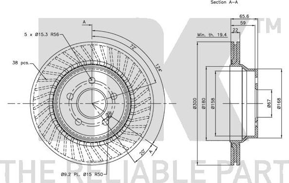 NK 203363 - Brake Disc autospares.lv