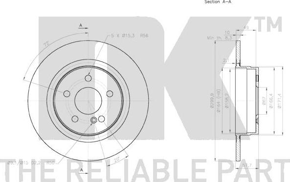 NK 2033101 - Brake Disc autospares.lv